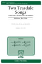 Two Teasdale Songs SATB choral sheet music cover